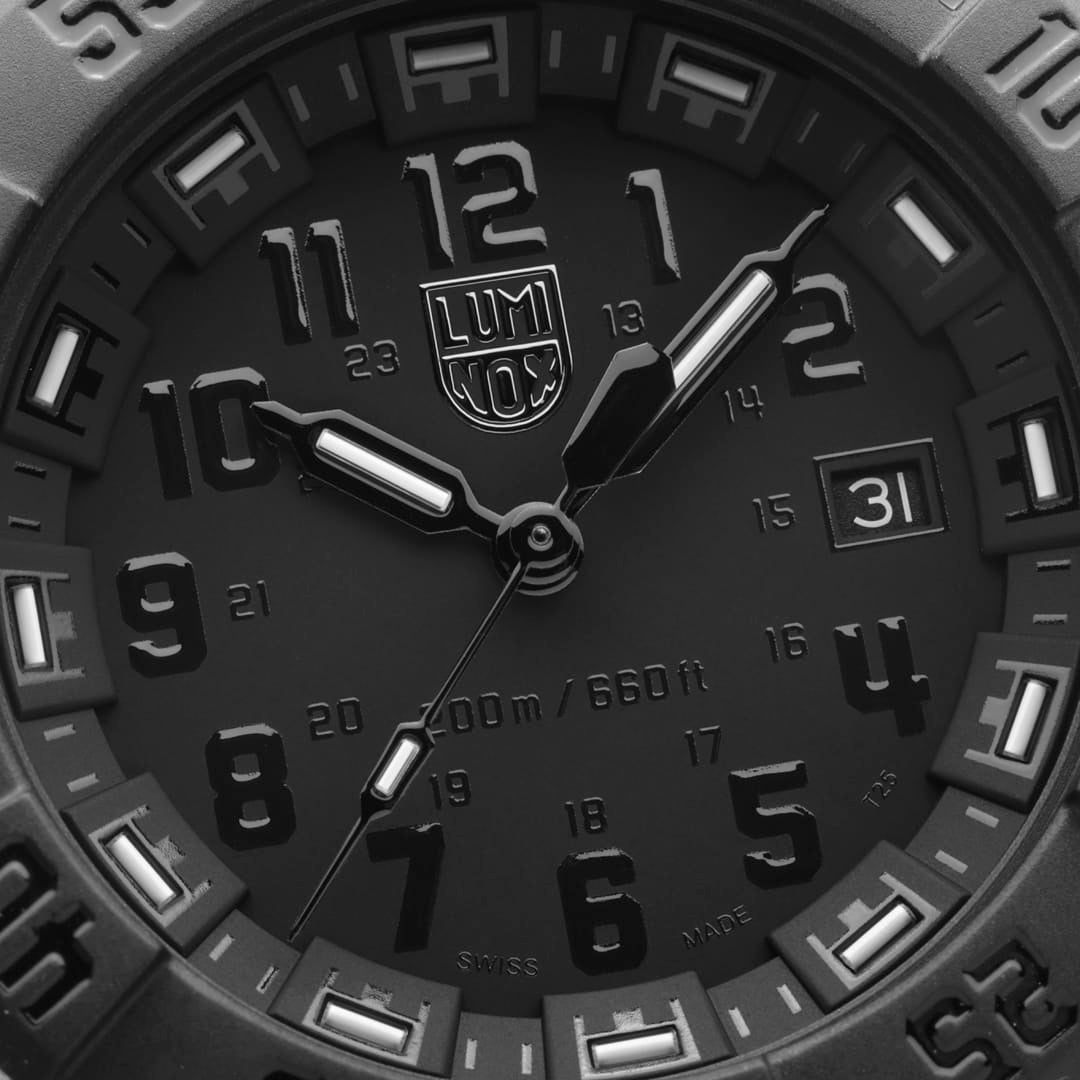 Luminox Watch, New Navy SEAL 3550, 44 mm, Military Dive Watch, Blackout XS.3551.BO