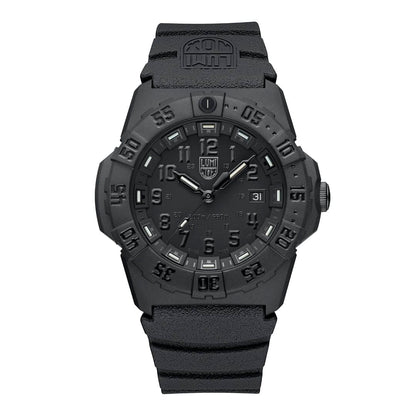 Luminox Watch, New Navy SEAL 3550, 44 mm, Military Dive Watch, Blackout XS.3551.BO