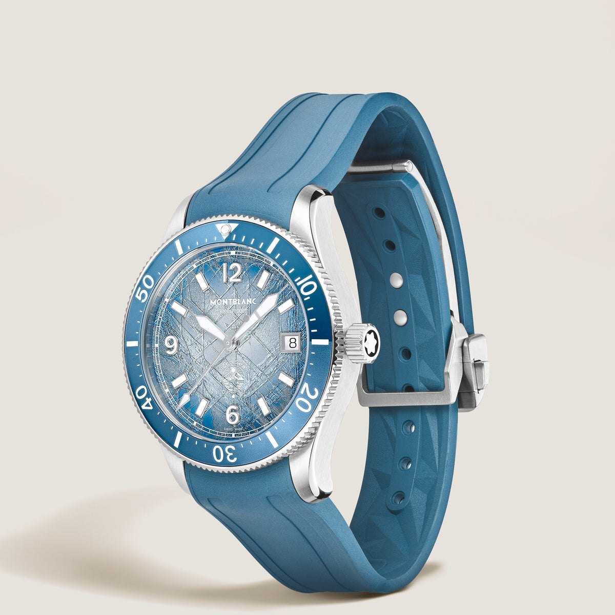 Montblanc Iced Sea Automatic Date 0 Oxygen - STEEL, ALUMINIUM - Light blue - Montblanc® US MB134023