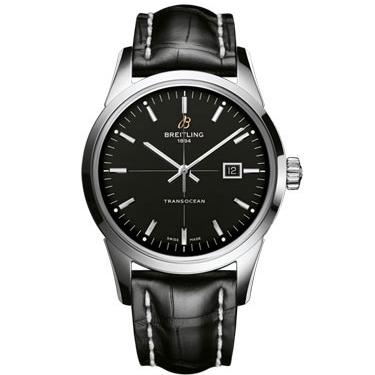 Breitling Transocean Stainless Steel A1036012/BA91-croco-black-tang