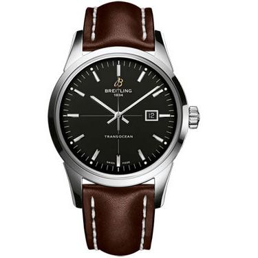 Breitling Transocean Stainless Steel A1036012/BA91-leather-brown-folding