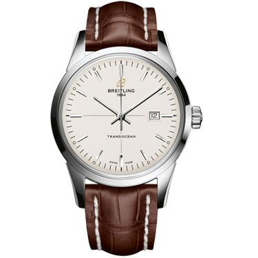 Breitling Transocean Stainless Steel A1036012/G721-croco-brown-tang