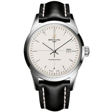 Breitling Transocean Stainless Steel A1036012/G721-leather-black-folding