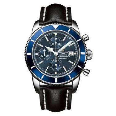 Breitling Superocean Heritage Chronographe Leather Strap A1332016/C758-leather-black-deployant