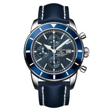 Breitling Superocean Heritage Chronographe Leather Strap A1332016/C758-leather-blue-tang