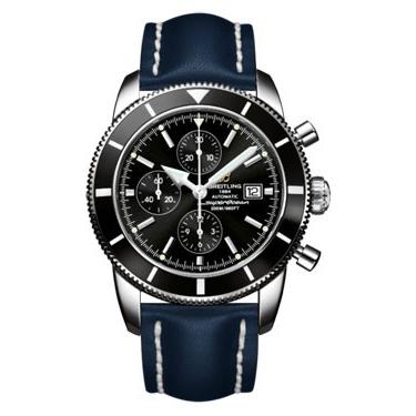 Breitling Superocean Heritage Chronographe Leather Strap A1332024/B908-leather-blue-deployant