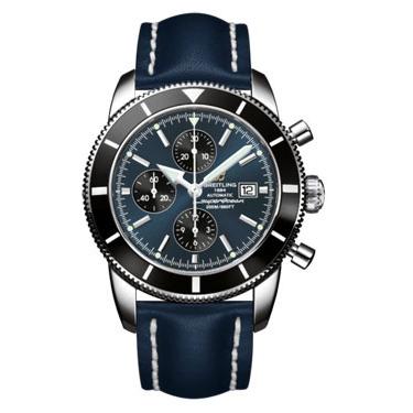 Breitling Superocean Heritage Chronographe Leather Strap A1332024/C817-leather-blue-deployant