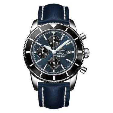 Breitling Superocean Heritage Chronographe Leather Strap A1332024/C817-leather-blue-tang