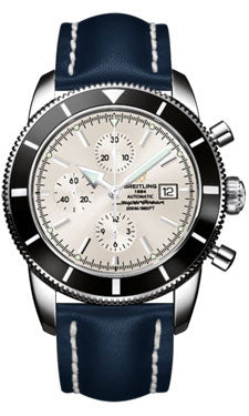 Breitling Superocean Heritage Chronographe Leather Strap A1332024/G698-leather-blue-deployant