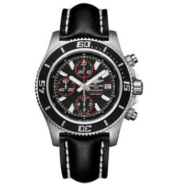 Breitling Superocean Chronograph II Abyss Red A1334102/BA81-leather-black-folding