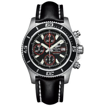 Breitling Superocean Chronograph II Abyss Red A1334102/BA81-leather-black-tang