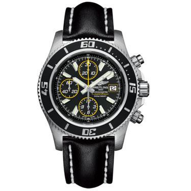 Breitling Superocean Chronograph II Abyss Yellow A1334102/BA82-leather-black-folding