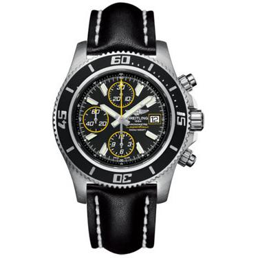 Breitling Superocean Chronograph II Abyss Yellow A1334102/BA82-leather-black-tang