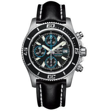 Breitling Superocean Chronograph II Abyss Blue A1334102/BA83-leather-black-tang