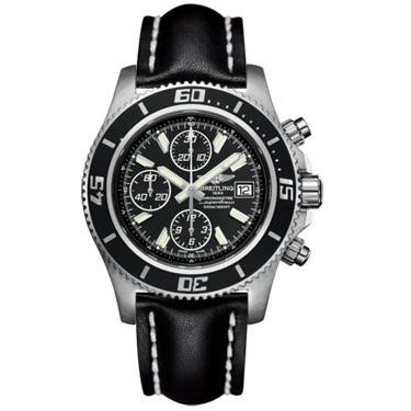 Breitling Superocean Chronograph II Abyss White A1334102/BA84-leather-black-folding