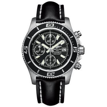 Breitling Superocean Chronograph II Abyss White A1334102/BA84-leather-black-tang