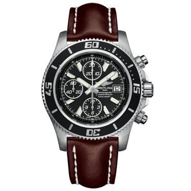 Breitling Superocean Chronograph II Abyss White A1334102/BA84-leather-brown-folding