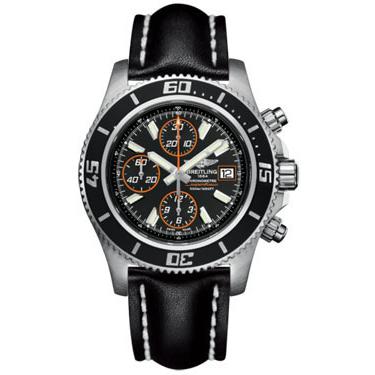 Breitling Superocean Chronograph II Abyss Orange A1334102/BA85-leather-black-folding