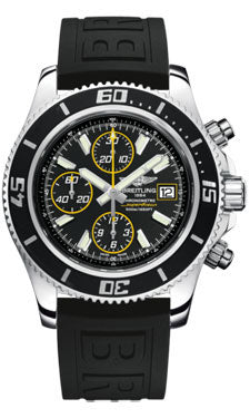 Breitling Superocean Chronograph II Abyss Yellow A13341A8/BA82 Diver-Pro iii Black Deployant Mens Watch