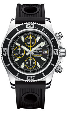 Breitling Superocean Chronograph II Abyss Yellow A13341A8/BA82 Ocean-Racer Black Deployant Mens Watch