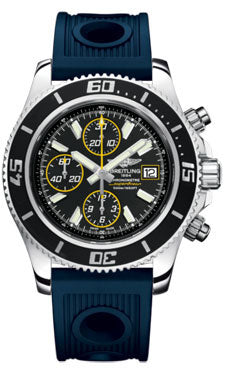 Breitling Superocean Chronograph II Abyss Yellow A13341A8/BA82 Ocean-Racer Blue Deployant Mens Watch