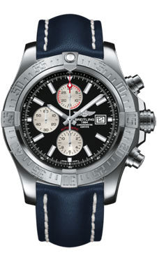 Breitling Avanger II GMT A1337111/BC29 Blue Leather Tang Mens Watch