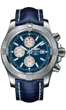 Breitling Avanger II GMT A1337111/C871 Blue Croco Deployant Mens Watch