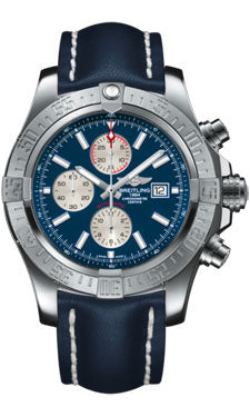 Breitling Avanger II GMT A1337111/C871 Blue Leather Tang Mens Watch