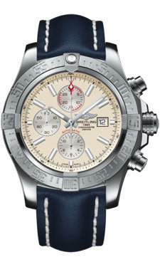 Breitling Avanger II GMT A1337111/G779 Blue Leather Tang Mens Watch