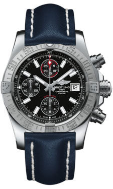 Breitling Avenger II A1338111/BC32 Blue Leather Tang Mens Watch