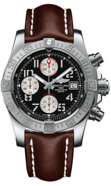 Breitling Avenger II A1338111/BC33 Brown Leather Tang Mens Watch