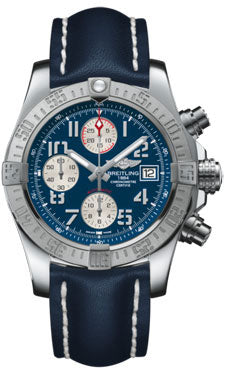 Breitling Avenger II A1338111/C870 Blue Leather Tang Mens Watch