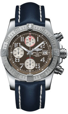 Breitling Avenger II A1338111/F564 Blue Leather Tang Mens Watch