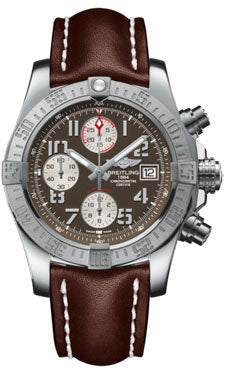 Breitling Avenger II A1338111/F564 Brown Leather Tang Mens Watch