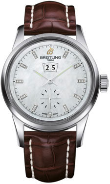 Breitling Transocean 38 A1631012/A765 Croco Brown Tang Mens Watch