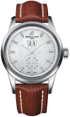 Breitling Transocean 38 A1631012/A765 Brown Sahara Strap Tang Mens Watch