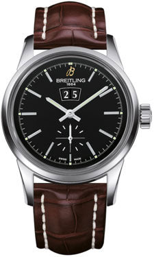 Breitling Transocean 38 A1631012/BD15 Croco Brown Tang Mens Watch