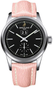 Breitling Transocean 38 A1631012/BD15 Rose Sahara Strap Tang Mens Watch