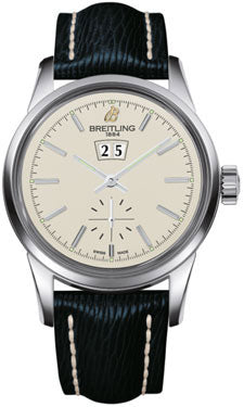 Breitling Transocean 38 A1631012/G781 Blue Sahara Strap Tang Mens Watch