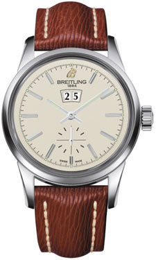 Breitling Transocean 38 A1631012/G781 Brown Sahara Strap Tang Mens Watch