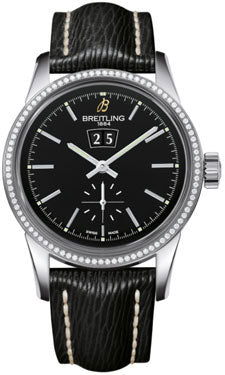 Breitling Transocean 38 Dia Bazel A1631053/BD15 Black Sahara Tang Mens Watch