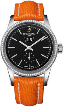 Breitling Transocean 38 Dia Bazel A1631053/BD15 orange Sahara Tang Mens Watch