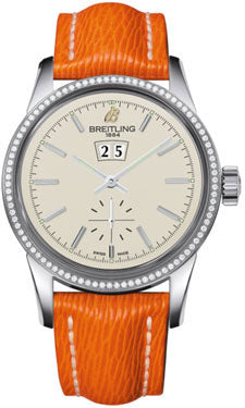 Breitling Transocean 38 Dia Bazel A1631053/G781 Orange Sahara Tang Mens Watch