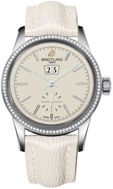 Breitling Transocean 38 Dia Bazel A1631053/G781 White Sahara Tang Mens Watch