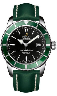 Breitling Superocean Heritage 42 Leather Strap A1732136/BA61-leather-green-deployant