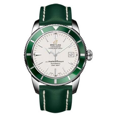 Breitling Superocean Heritage 42 Leather Strap A1732136/G717-leather-green-deployant