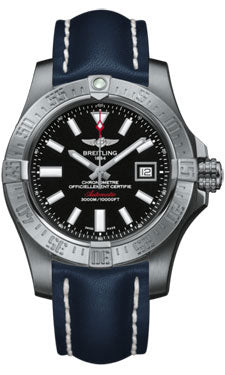 Breitling Avenger II Seawolf A1733110/BC30 Blue Leather Tang Mens Watch