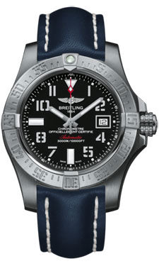 Breitling Avenger II Seawolf A1733110/BC31 Blue Leather Tang Mens Watch