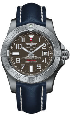 Breitling Avenger II Seawolf A1733110/F563 Blue Leather Tang Mens Watch