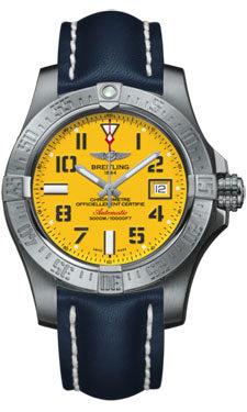 Breitling Avenger II Seawolf A1733110/I519 Blue Leather Tang Mens Watch